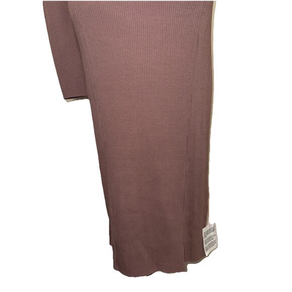 ASOS DESIGN Tall One Shoulder Long Sleeve Rib Midi Dress Size US 16 - Picture 5 of 11